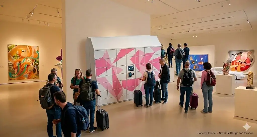 MOCO Museum, London smart rental locker project