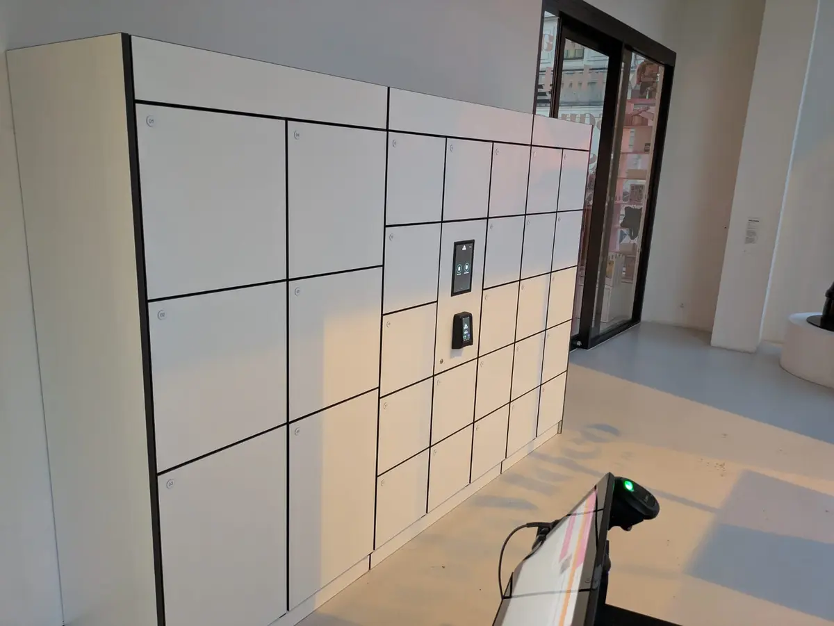 Full smart rental locker installation at MOCO Museum London